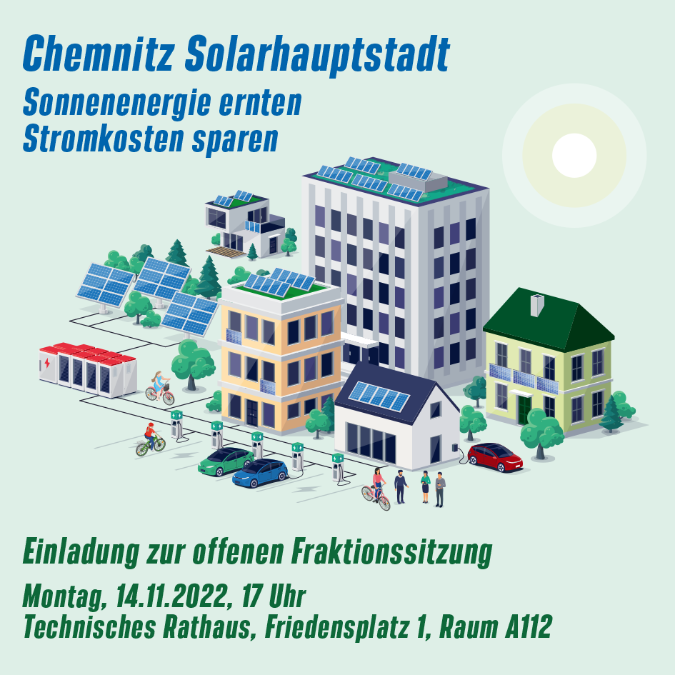 Chemnitz Solarhauptstadt - Sonnenenergie ernten / Stromkosten sparen Einladung